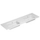 Dansani Dobbeltvask Minore 160,2x45,5 cm, hvid mat, u/hanehul