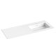 Strømberg Corian enkelvask højre 121x46,5 cm, mat hvid