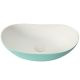 Trip Dunas vask mint-white 35x52 cm oval