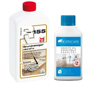 Billede af rengøringsmidler og plejeprodukter til natursten og terrazzo