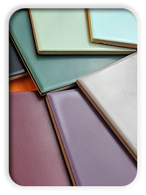 billede af matte fliser i mange farver