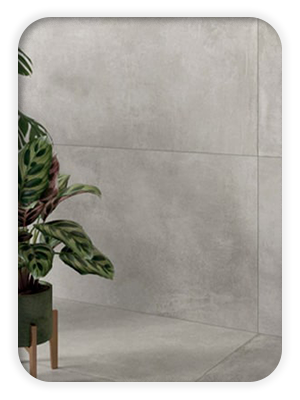 billede af fliser med microcement effekt