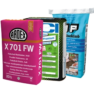 Billede af fliseklæb og montagelim