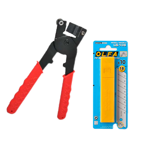 billede af flisetang og knivblade