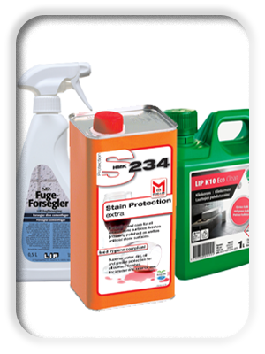 image of: rengøringsmidler plejeprodukter og imprægnering