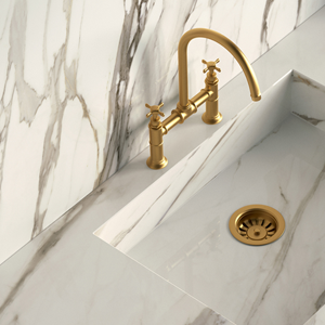 billede af marmorvask i keramiske fliser