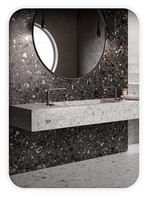 billede af keramiske terrazzofliser